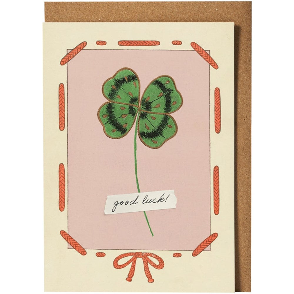 Good Luck Clover Greeting Card