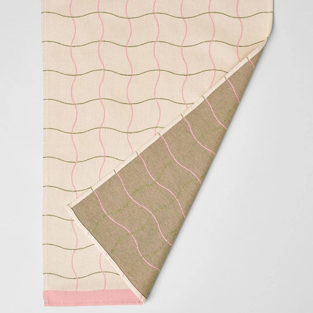 Wave Grid Cotton Tea Towel