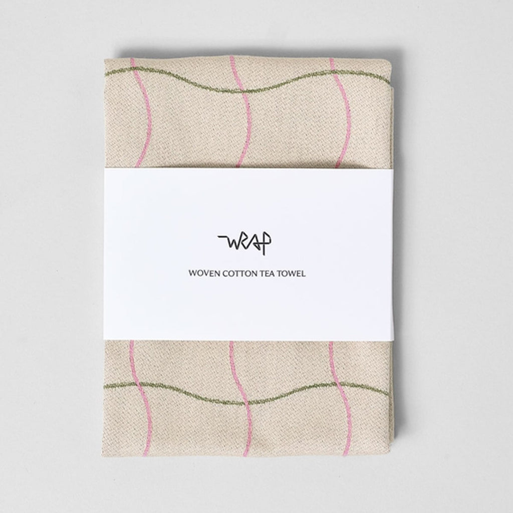 Wave Grid Cotton Tea Towel