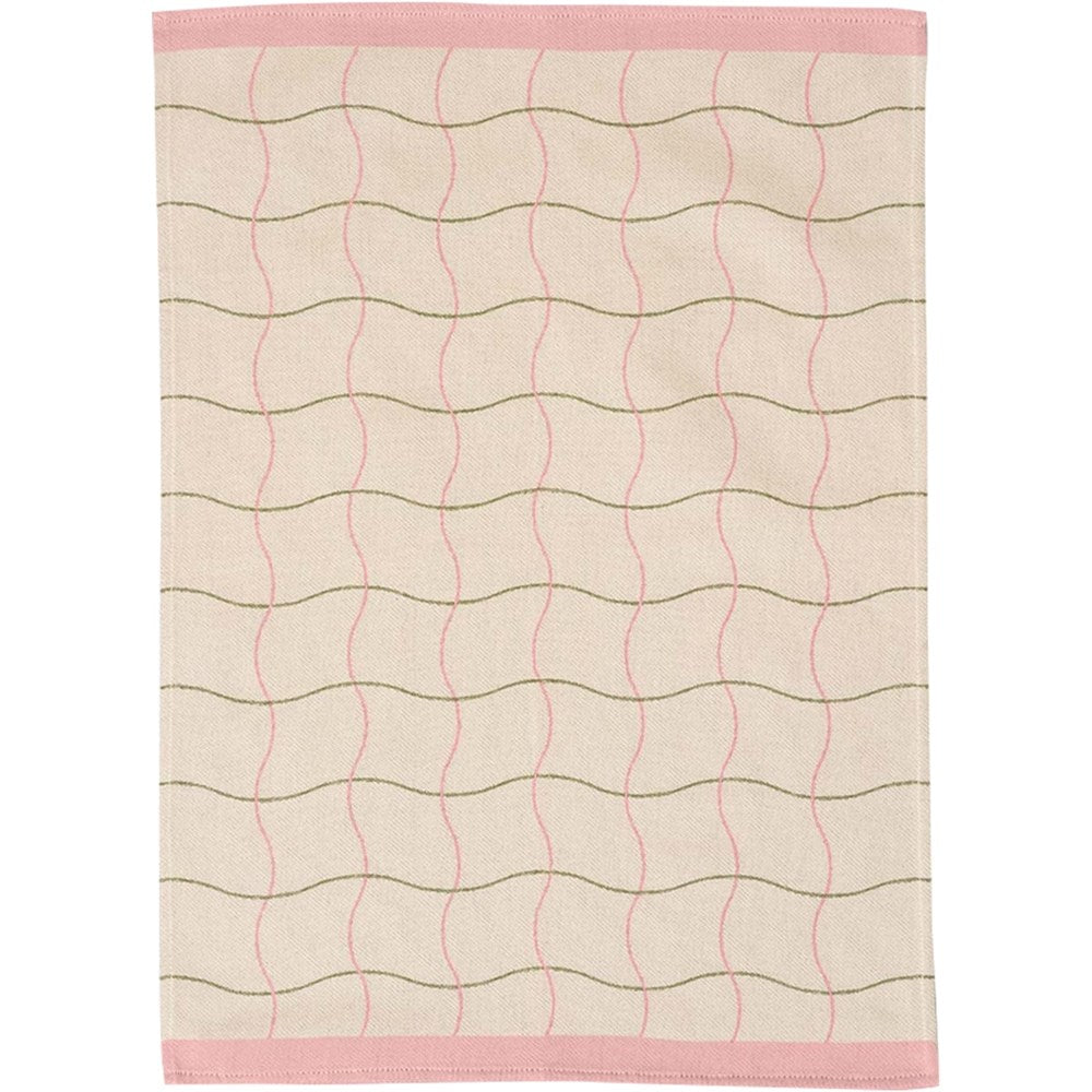 Wave Grid Cotton Tea Towel