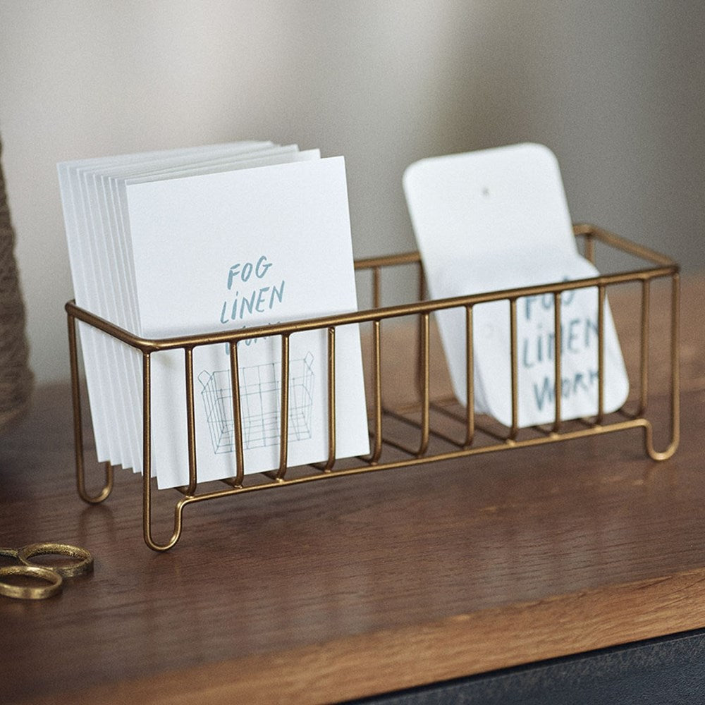 Brass Wire Slender Basket