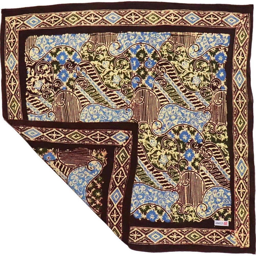 Hand Dyed Batik Bandana - Earth and Sky