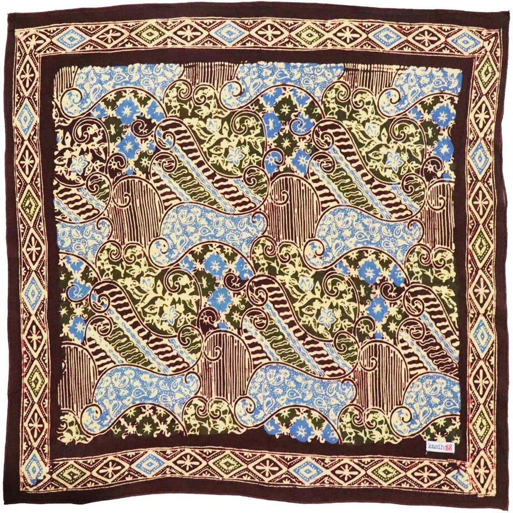 Hand Dyed Batik Bandana - Earth and Sky