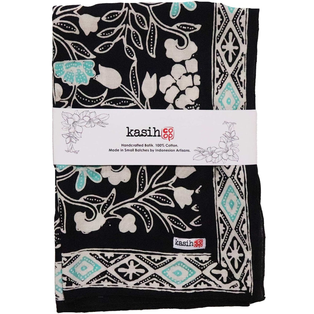 Hand Dyed Batik Bandana - Nile Nights Floral