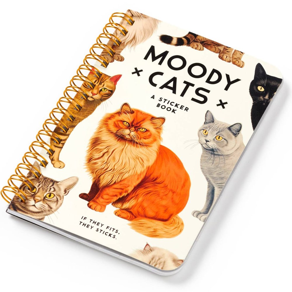 Brass Monkey Moody Cats Sticker Book