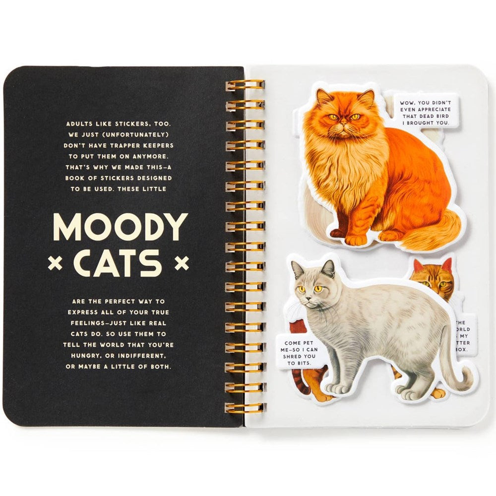 Brass Monkey Moody Cats Sticker Book