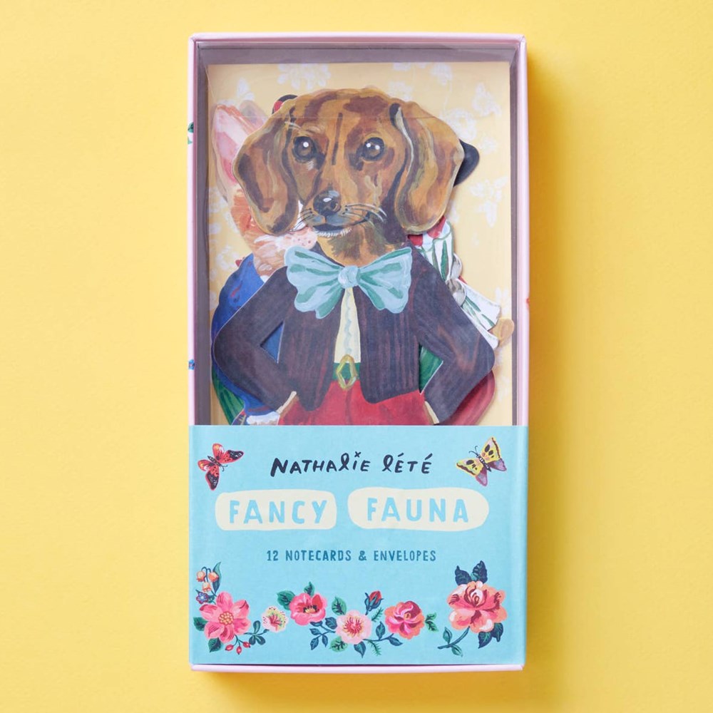 Nathalie Lete Fancy Fauna Die-Cut Card Set