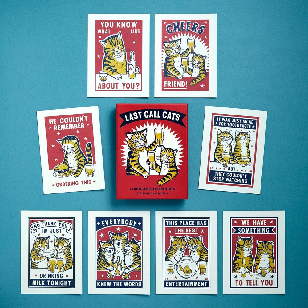 Last Call Cats Notecards