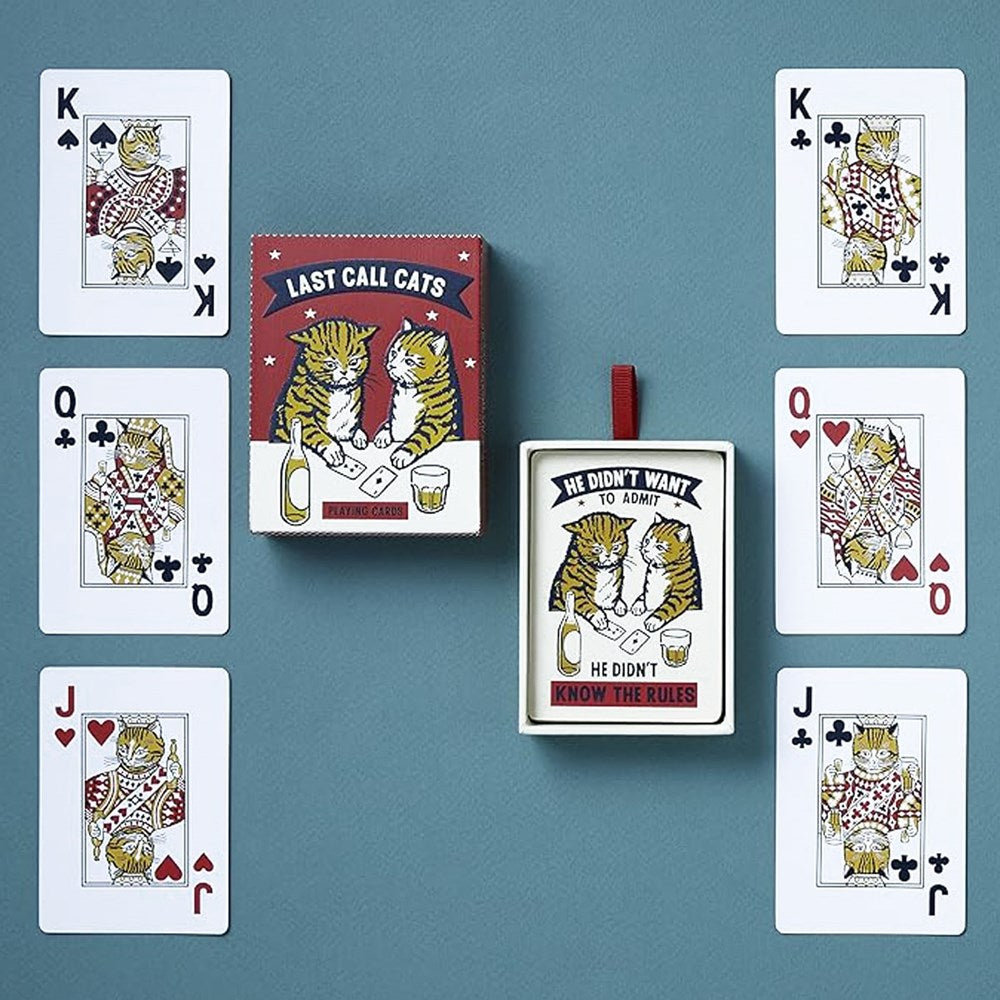 Last Call Cats Playing Cards