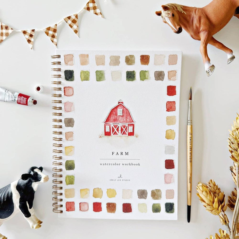 Farm Watercolor Workbook