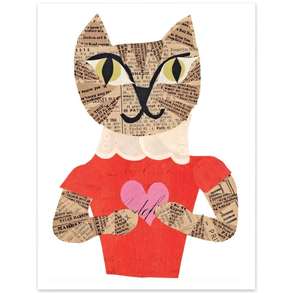 Cat With Heart Card