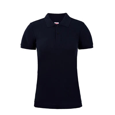 Wholesale Cheap Promotional Short Sleeve 220gsm Cotton Custom Collar Polo Shirt Women