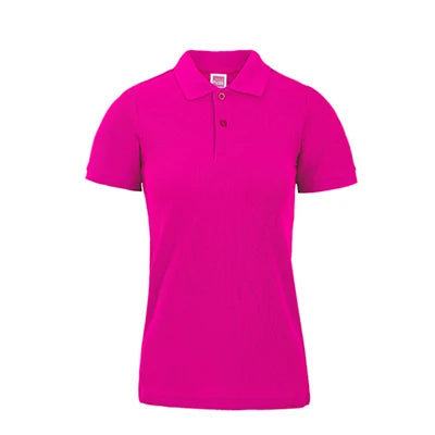 Wholesale Cheap Promotional Short Sleeve 220gsm Cotton Custom Collar Polo Shirt Women