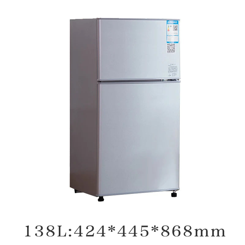 Mini Refrigerator Home Office Double Door Small Refrigerator Refrigerator Portable Home
