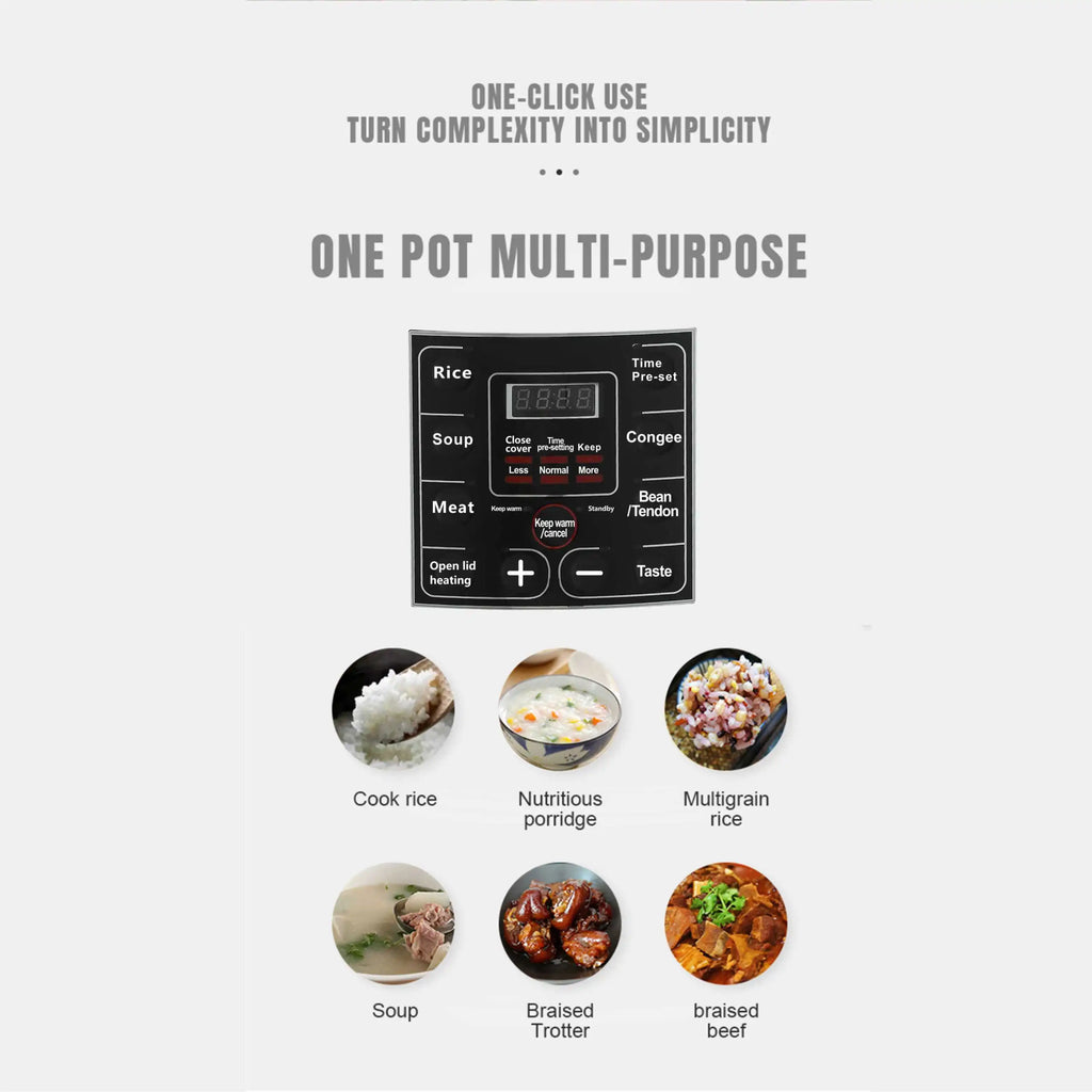 Commercial Smart 40L Large Capacity Automatic Digital Control Cooking Time Presetting Stainless Steel Electric Pressure Cooker