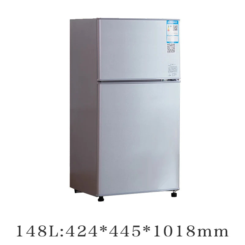 Mini Refrigerator Home Office Double Door Small Refrigerator Refrigerator Portable Home