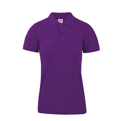 Wholesale Cheap Promotional Short Sleeve 220gsm Cotton Custom Collar Polo Shirt Women