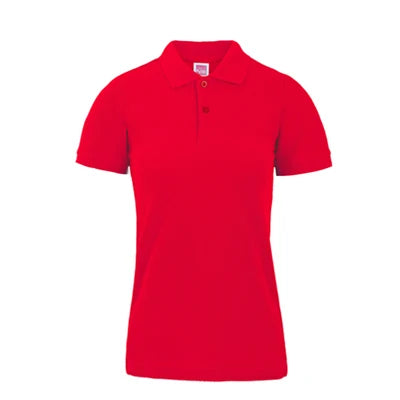 Wholesale Cheap Promotional Short Sleeve 220gsm Cotton Custom Collar Polo Shirt Women
