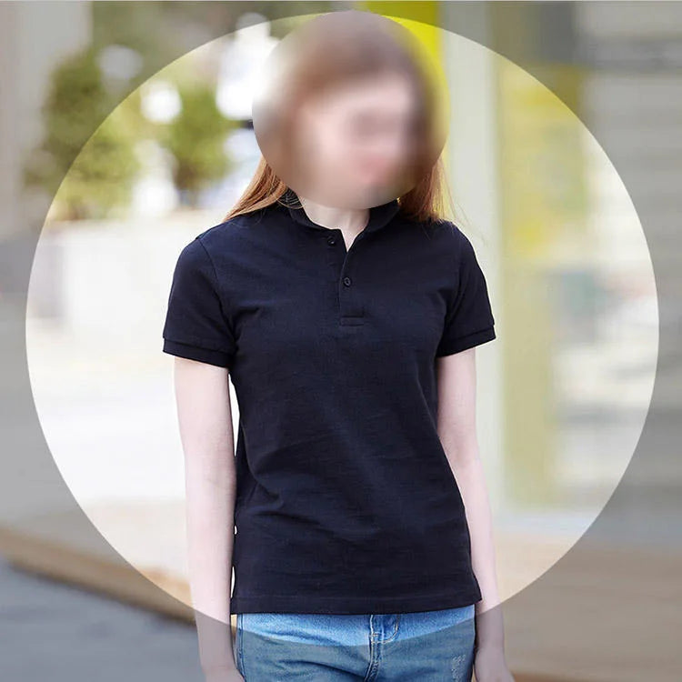 Wholesale Cheap Promotional Short Sleeve 220gsm Cotton Custom Collar Polo Shirt Women