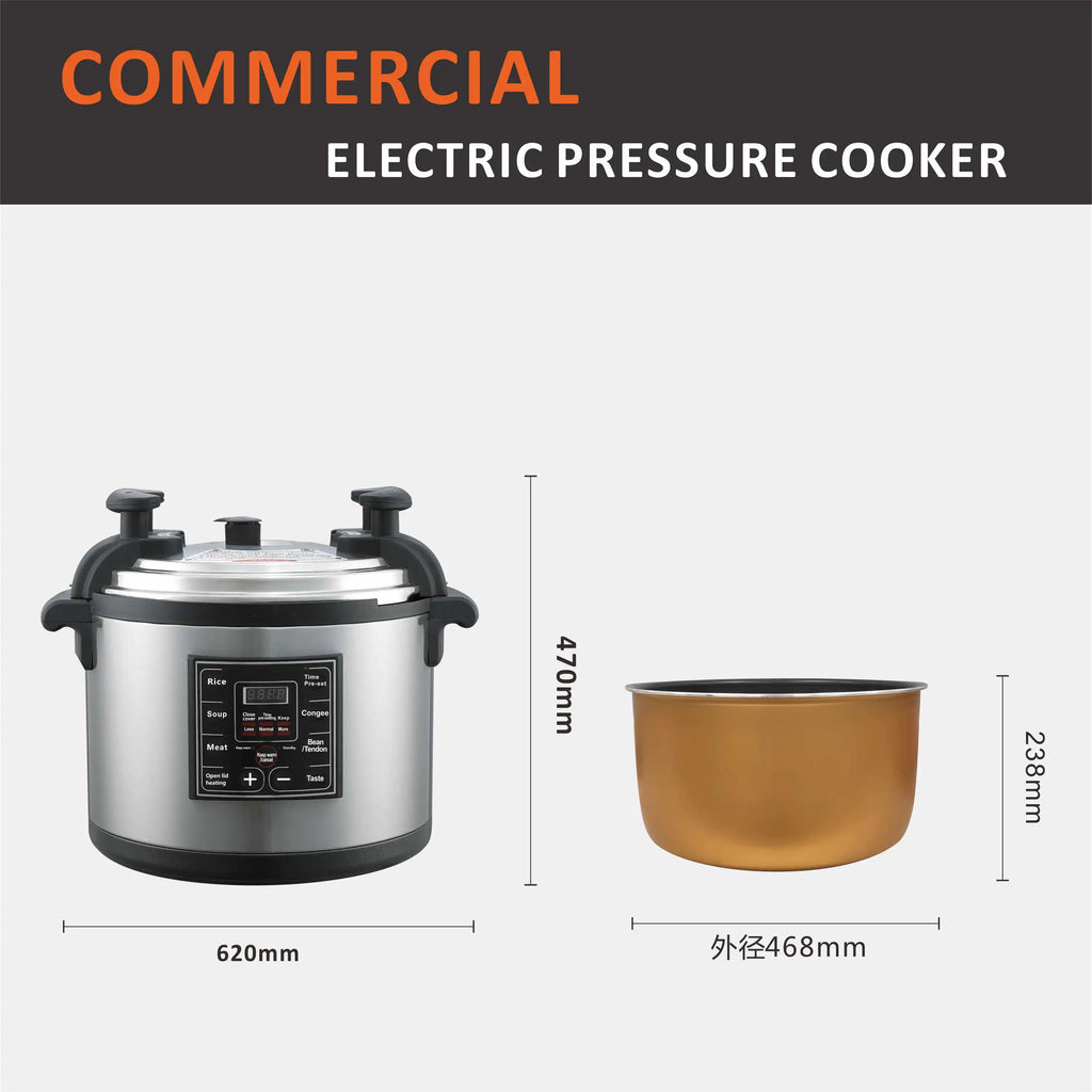 Commercial Smart 40L Large Capacity Automatic Digital Control Cooking Time Presetting Stainless Steel Electric Pressure Cooker