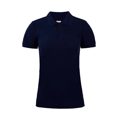 Wholesale Cheap Promotional Short Sleeve 220gsm Cotton Custom Collar Polo Shirt Women