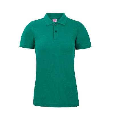 Wholesale Cheap Promotional Short Sleeve 220gsm Cotton Custom Collar Polo Shirt Women