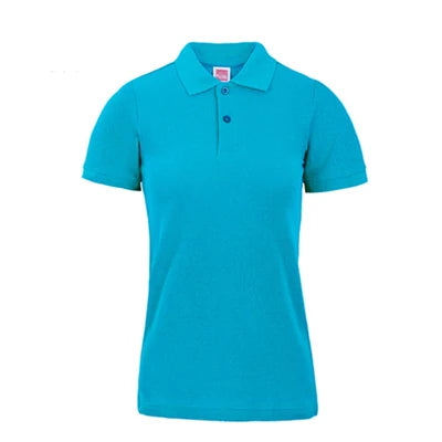 Wholesale Cheap Promotional Short Sleeve 220gsm Cotton Custom Collar Polo Shirt Women